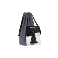 Анальная втулка TOYFA POPO Pleasure Monoceros, PVC, черная, 15 см, Ø 7 см
