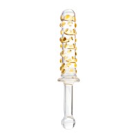 Двусторонний фаллоимитатор Sexus Glass, стекло, прозрачный, 25 см