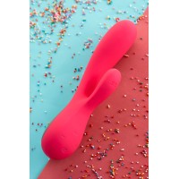 Нереалистичный вибратор Satisfyer Mono Flex Connect App, силикон, красный, 20,4 см.