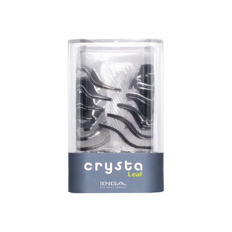 Нереалистичный мастурбатор TENGA Crysta Leaf, TPE, прозрачный, 15,5 см