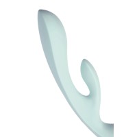 Нереалистичный вибратор Satisfyer Triple Oh, силикон, голубой, 24 см