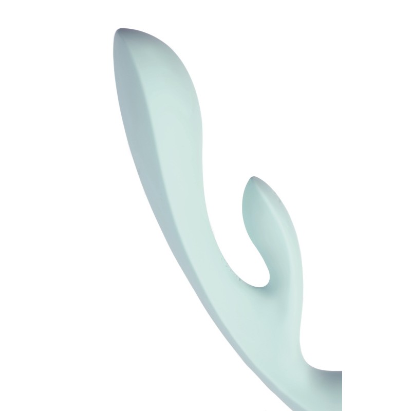 Нереалистичный вибратор Satisfyer Triple Oh, силикон, голубой, 24 см