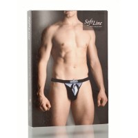 Стринги мужские SoftLine Collection Police, черный, S/L
