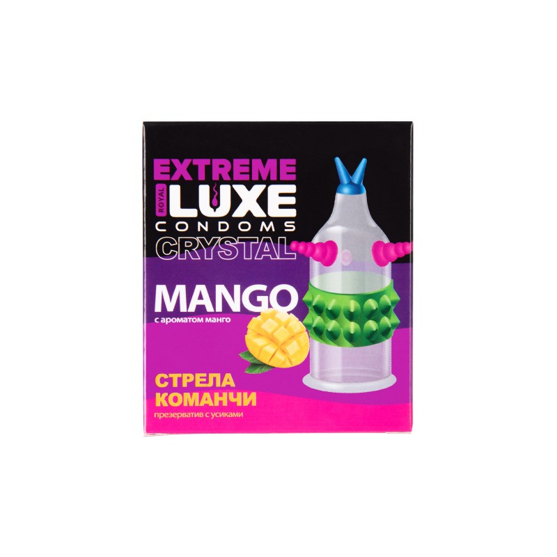 Презервативы Luxe, extreme, «Стрела команчи», манго, 18 см, 5,2 см, 1 шт.