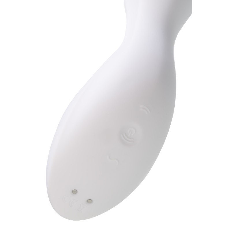 Вакуумный стимулятор клитора с вибрацией Satisfyer Curvy Trinity 5 Connect App, белый, 16,5 см