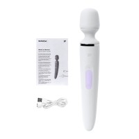 Нереалистичный вибратор Satisfyer Wand-er Woman, ABS пластик, белый, 34 см