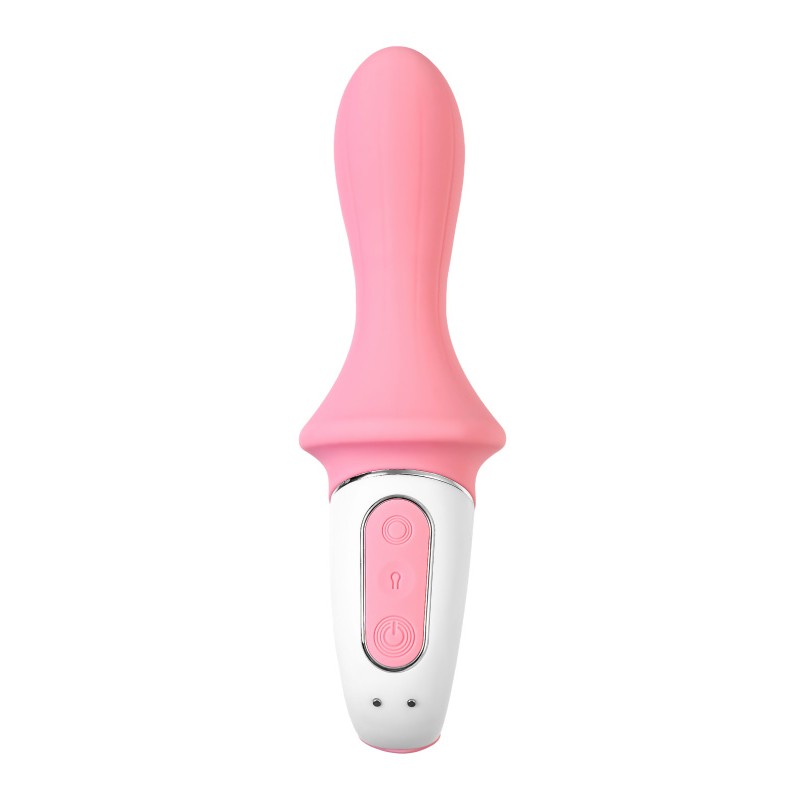 Вибратор с расширением Satisfyer Air Pump Booty 5+ Connect App, силикон, розовый, 15 см