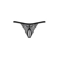 Стринги кружевные открытые SoftLine Collection, черный, S/L