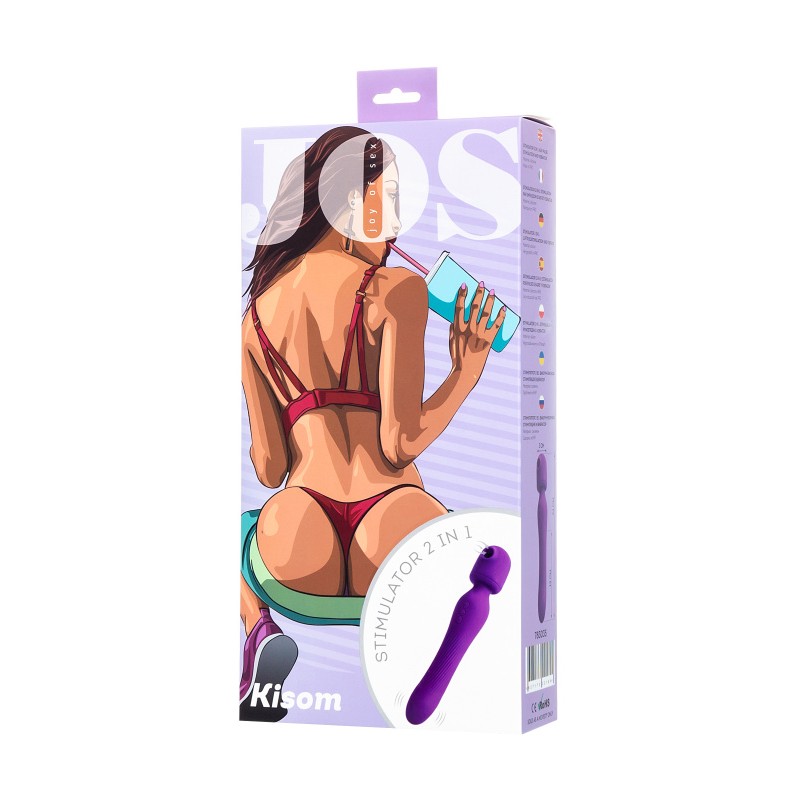Стимулятор 2 в 1 JOS Kisom, силикон, фиолетовый, 24 см
