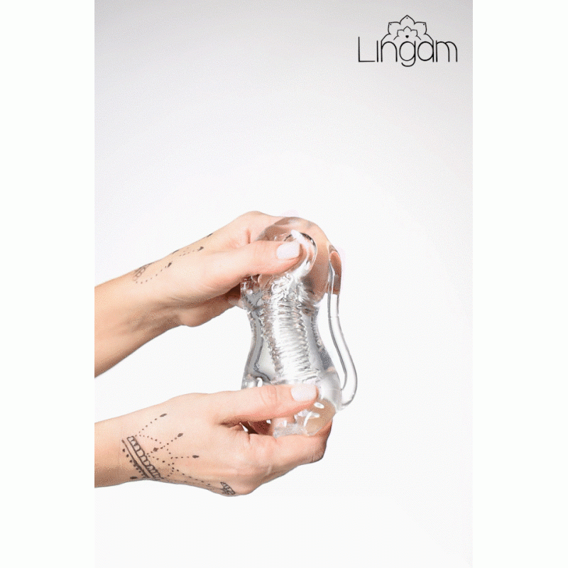 Мастурбатор нереалистичный Lingam by TOYFA Indira, TPE, прозрачный, 14 см