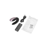 Стимулятор для пар Satisfyer Double Fun Connect App, с пультом ДУ, силикон, черный, 9 см