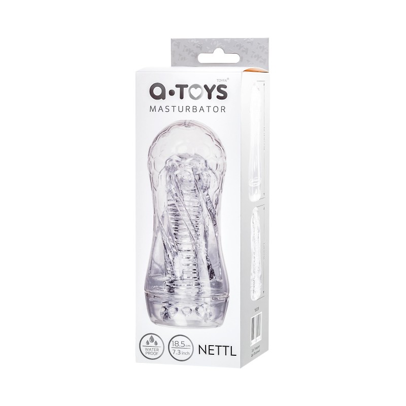 Мастурбатор A-Toys by TOYFA Nettl, ABS пластик, прозрачный 18,5 см