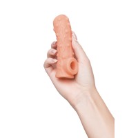 Насадка KOKOS реалистичная с дополнительной стимуляцией, TPE, телесная, 12 см