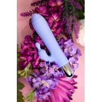 Вибратор с клиторальной стимуляцией Flovetta CROCUS, силикон, фиолетовый, 17,5 см