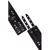 Оковы Pecado BDSM, с двумя ремнями и черной подкладкои, натуральная кожа, черные