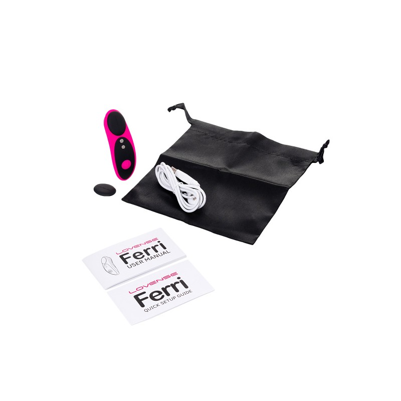 Вибростимулятор клитора в трусики LOVENSE Ferri, силикон, розовый, 7,4 см