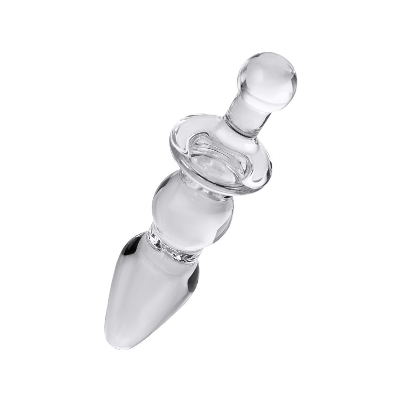 Анальная втулка Sexus Glass, стекло, прозрачная, 17 см, Ø 3,5 см