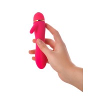 Вибратор A-Toys by TOYFA с клиторальным стимулятором, силикон, розовый, 15 см