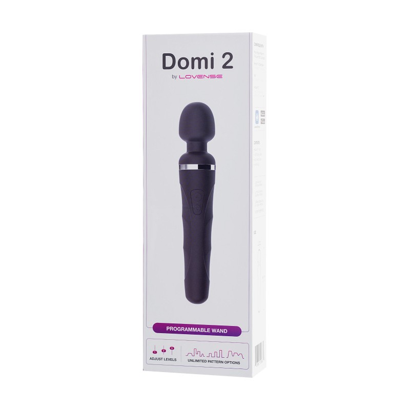 Вибромассажер LOVENSE Domi 2, силикон, черный, 23,3 см