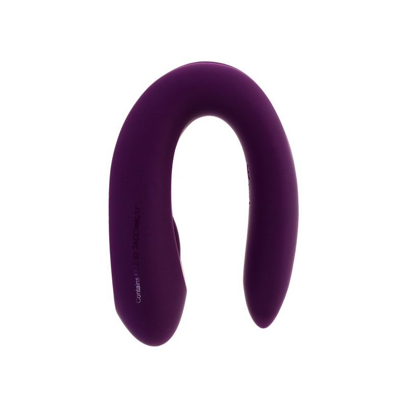 Многофункциональный стимулятор для пар Satisfyer Double Joy Connect App, силикон, фиолетовый, 18 см