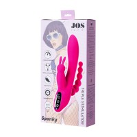 Тройной вибростимулятор JOS SPANKY, силикон, розовый, 21 см