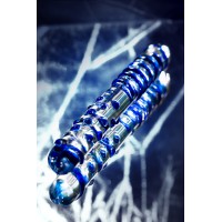 Двусторонний фаллоимитатор Sexus Glass, стекло, прозрачный, 22 см