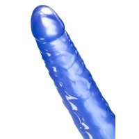 Двусторонний фаллоимитатор  Toyfa Basic, TPE, синий, 28,5 см