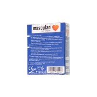 Презервативы Masculan, сlassic 2, doty, латекс, точечные, розовые, 19 см, 5,3 см, 3 шт.