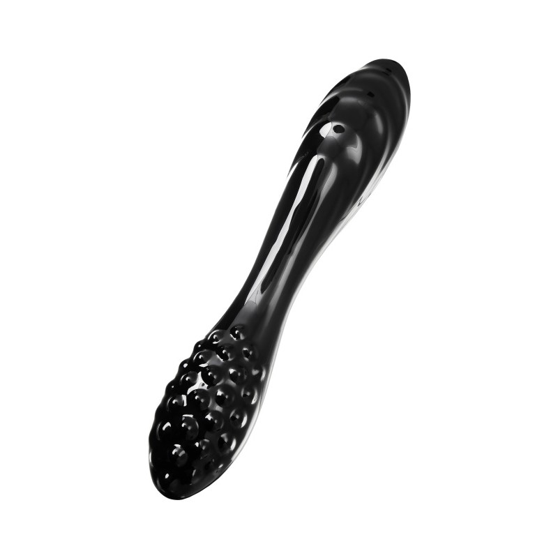 Двусторонний фаллоимитатор Satisfyer Dazzling Crystal 1, стекло, черный, 18,5 см