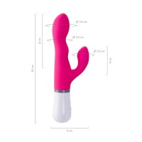 Вибратор LOVENSE Nora с клиторальным стимулятором, силикон, розовый, 20 см