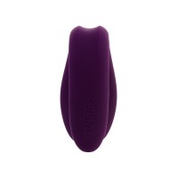 Многофункциональный стимулятор для пар Satisfyer Double Joy Connect App, силикон, фиолетовый, 18 см