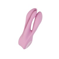 Вибростимулятор Satisfyer Threesome 1, силикон, розовый, 14 см