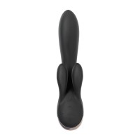Вибратор с клиторальным стимулятором Satisfyer Double Flex Connect App, черный, силикон, 20 см