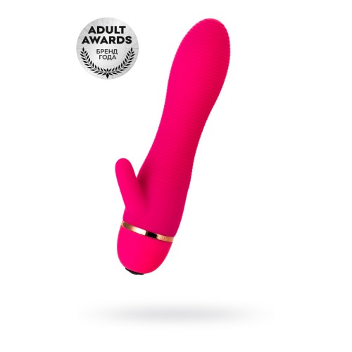 Вибратор A-Toys by TOYFA с клиторальным стимулятором, силикон, розовый, 15 см