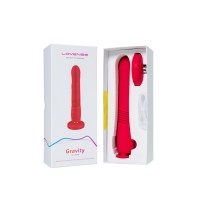 Пульсатор Gravity Lovense TPE, красный, силикон, 25,9 см