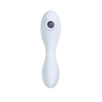 Вакуумный стимулятор клитора с вибрацией Satisfyer Curvy Trinity 5+ Connect App, голубой, 16,5 см