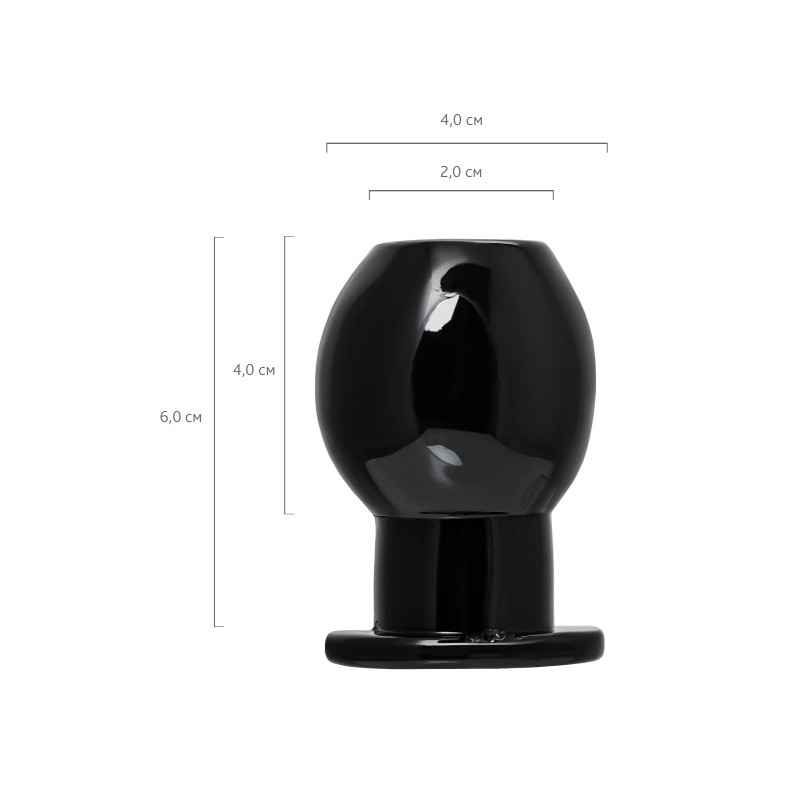 Анальная втулка TOYFA Basic S, TPE, чёрная, 6 см