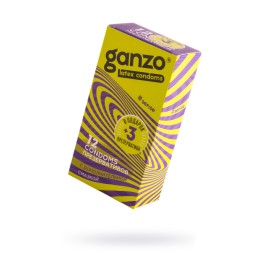 Презервативы Ganzo, sense, ультратонкие, латекс, 18 см, 5,2 см, 15 шт.