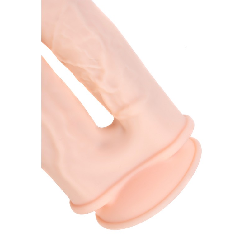 Фаллоимитатор для двойного проникновения RealStick Silicone Armie H, сайлекспан, телесный, 19 см