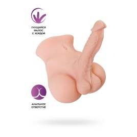 Мастурбатор с фаллосом Juicy Pussy by TOYFA Manuel, TPE, телесный, 25 см