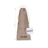 Мешочек XOXO, текстиль, коричневый, 34*14,5 см