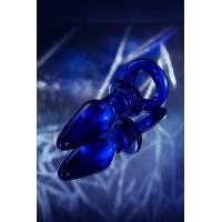 Анальная втулка Sexus Glass, стекло, синяя, 14 см, Ø 3,5 см