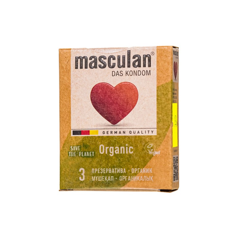 Презервативы masculan  ORGANIC № 3 утонченные, 18,5 см, 5.3 см, 3 шт.