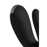 Стимулятор для пар Satisfyer Double Fun Connect App, с пультом ДУ, силикон, черный, 9 см