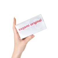Презервативы Sagami, original 0.02, полиуретан, 19 см, 5,8 см, 12 шт.