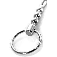 Уретральный плаг TOYFA Metal фигурный с кольцом в основании, серебряный