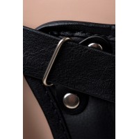 Страпон LoveToy с поясом Harness с 2 насадками, PVC, чёрный, 20 см