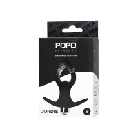 Анальная вибровтулка-расширитель POPO Pleasure by TOYFA Cordis S, силикон, черная, 10 см, Ø 4 см