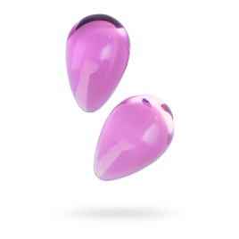 Вагинальные шарики Sexus Glass, стекло, розовые, Ø 2,7 см