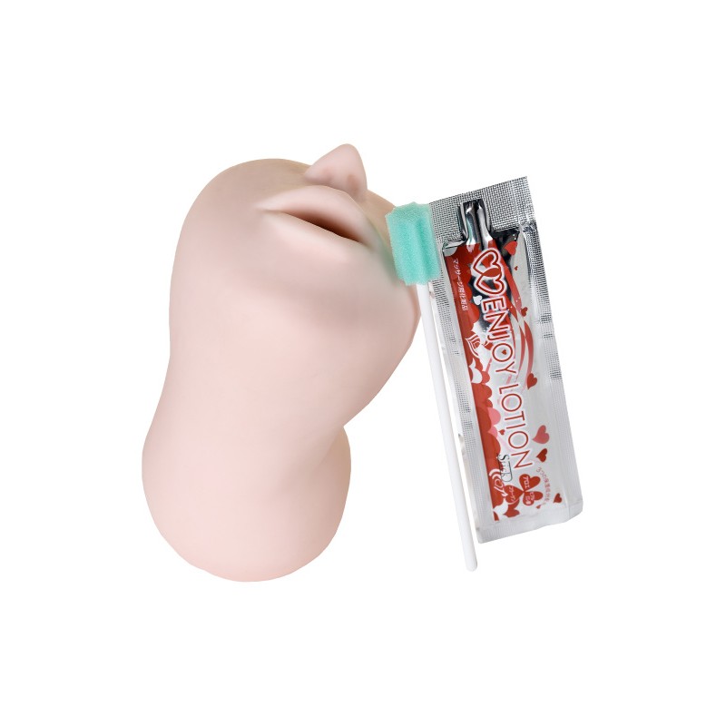 Мастурбатор реалистичный рот, Sugofella, ENJOY TOYS, TPE, телесный, 19 см